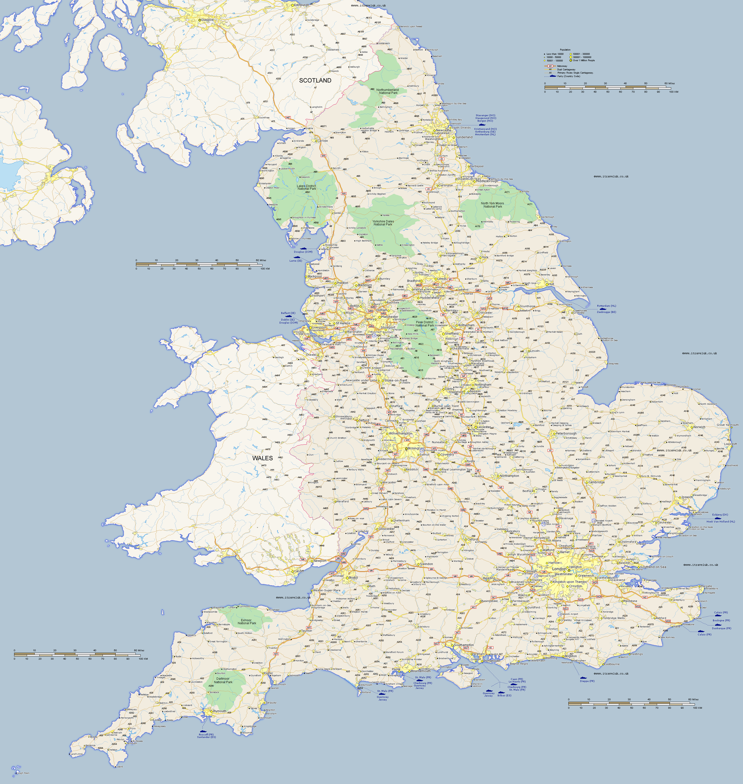 Large England Map