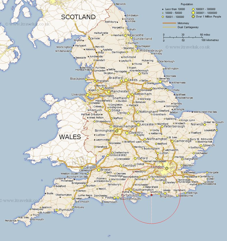 Location of Bognor in England 