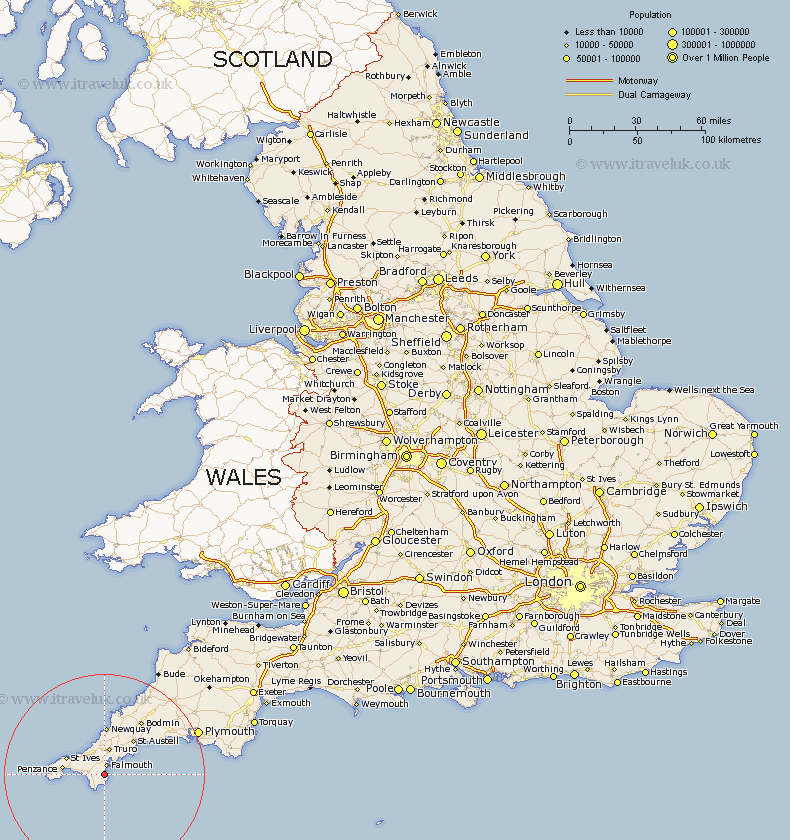 Location of Saint Anthony in England 