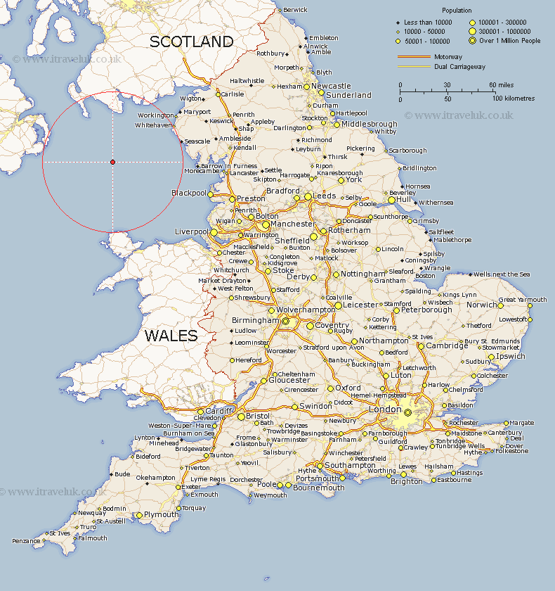Location of Union Mills in England 