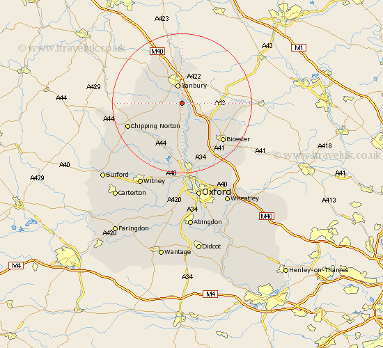 Adderbury Oxfordshire Map