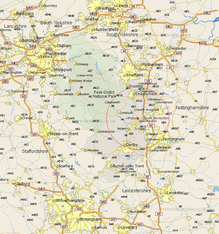 Alfreton Derbyshire Map