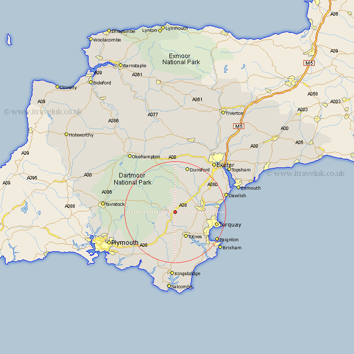 Ashburton Devon Map