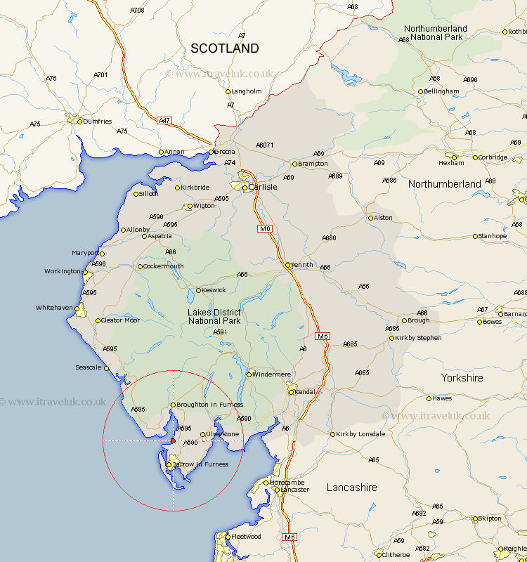 Askam Cumbria Map