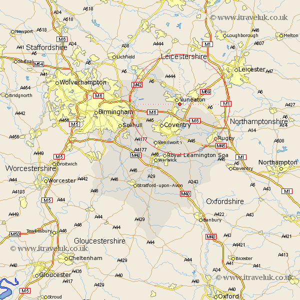 Attleborough Warwickshire Map