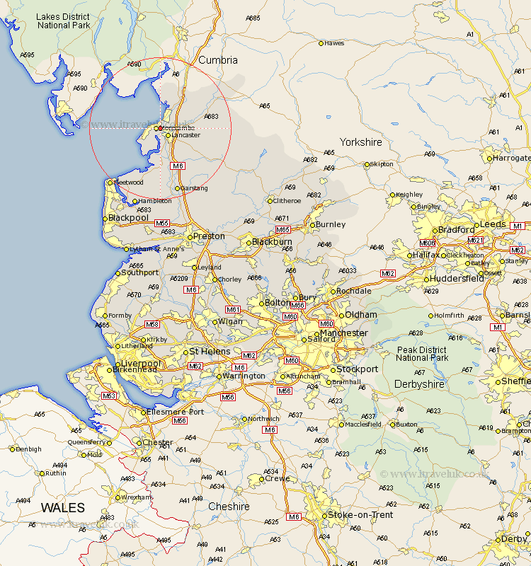 Bare Lancashire Map