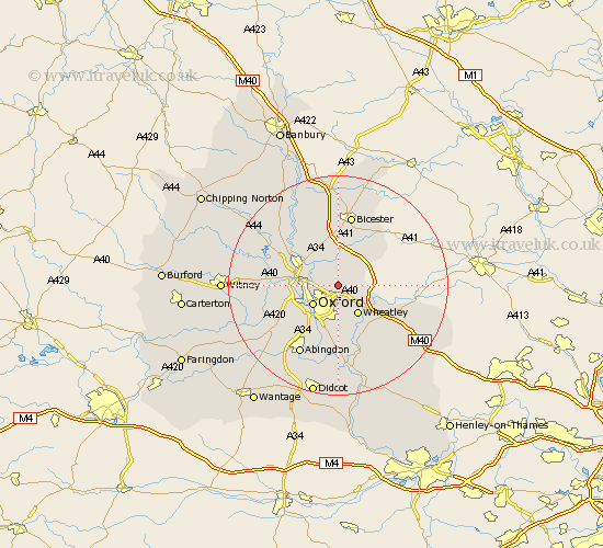Beckley Oxfordshire Map