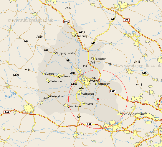 Benson Oxfordshire Map
