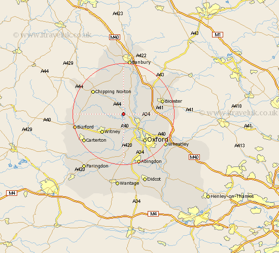 Blenheim Oxfordshire Map