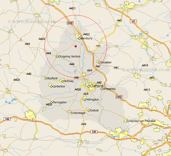 Bloxham Oxfordshire Map