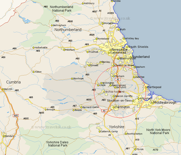 Bradbury Durham Map