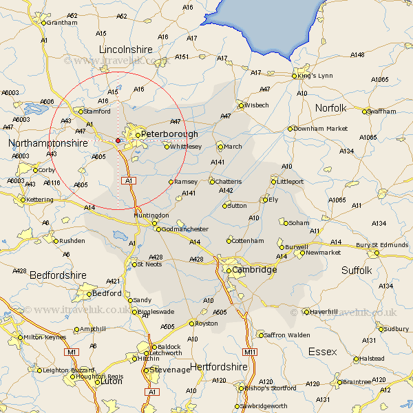 Castor Cambridgeshire Map