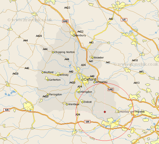 Checkendon Oxfordshire Map