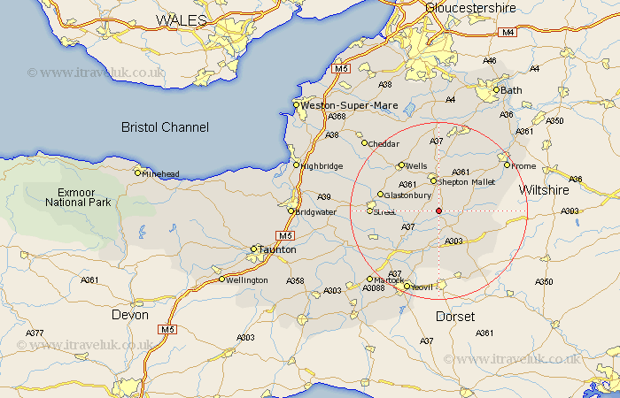 Ditcheat Somerset Map