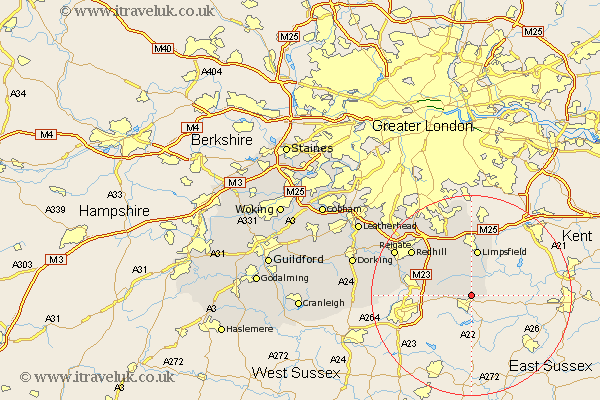 Dormans Surrey Map