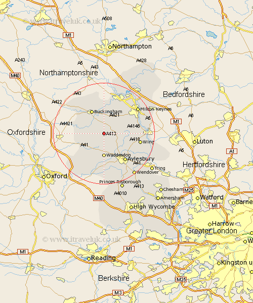 East Claydon Buckinghamshire Map