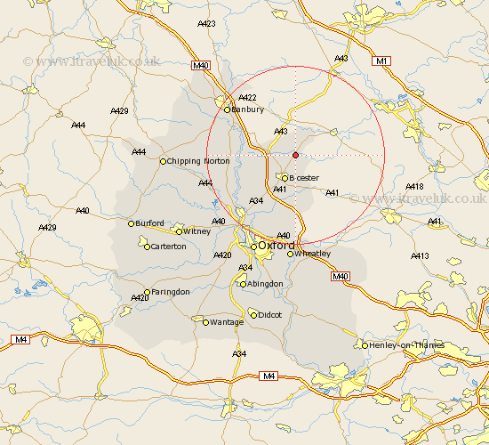 Fringford Oxfordshire Map