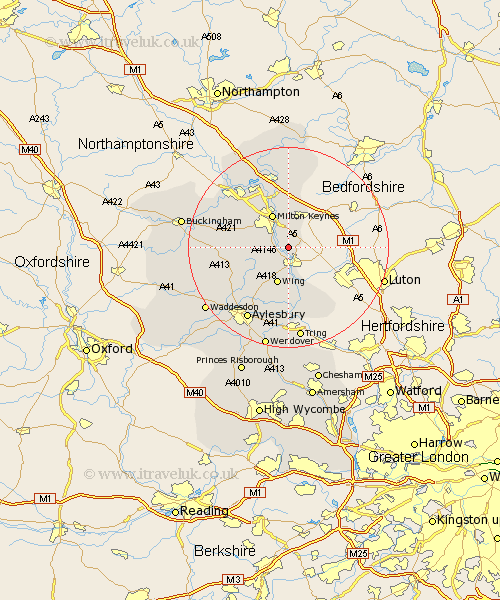 Great Brickhill Buckinghamshire Map