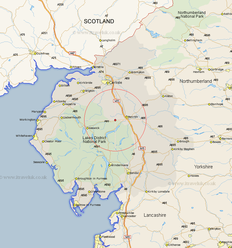 Greystoke Cumbria Map