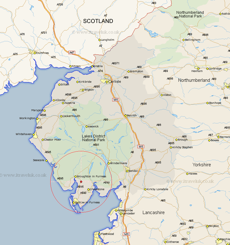 Grizebeck Cumbria Map