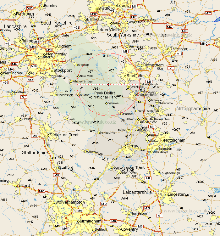 Hathersage Derbyshire Map