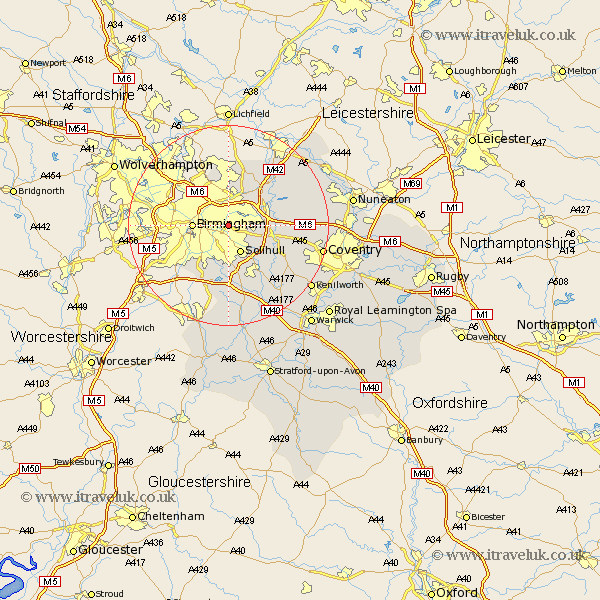 Hay Mills Warwickshire Map