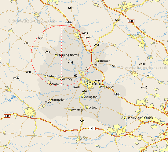 Heythrop Oxfordshire Map