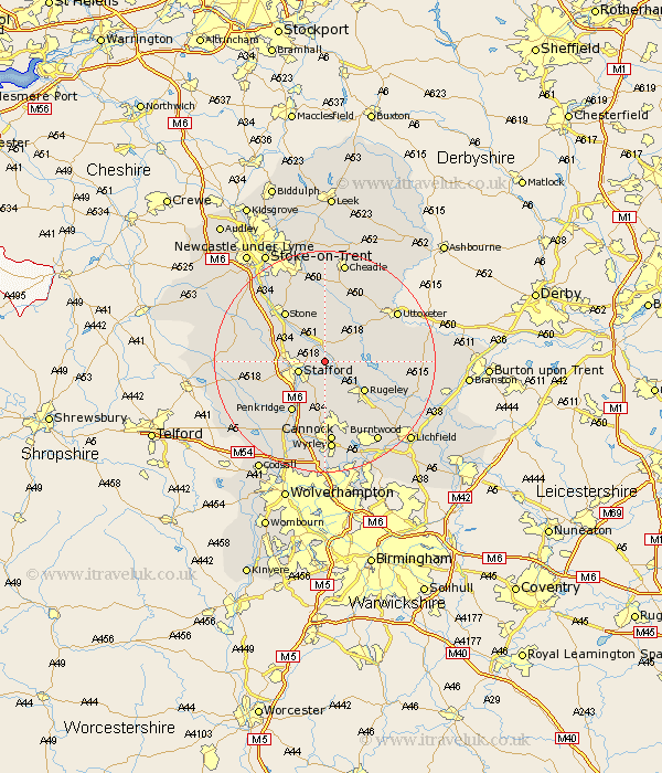 Ingestre Staffordshire Map