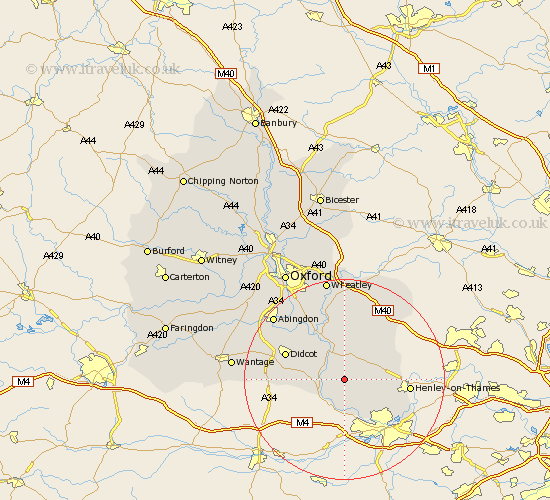 Ipsden Oxfordshire Map