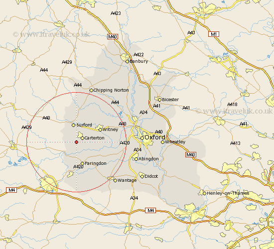 Kencot Oxfordshire Map
