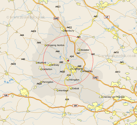 Kidlington Oxfordshire Map