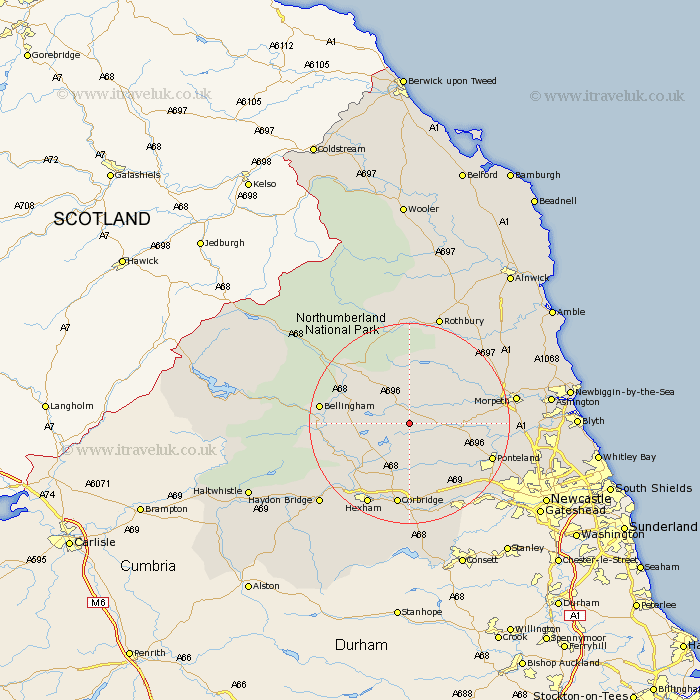 Kirkharle Northumberland Map