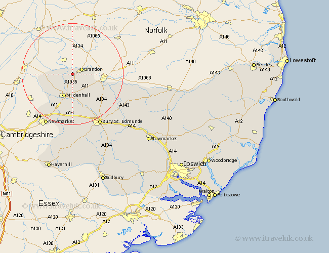 Lakenheath Suffolk Map