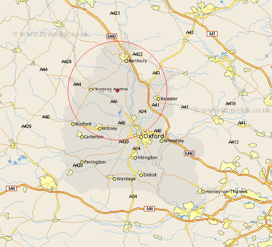 Ledwell Oxfordshire Map