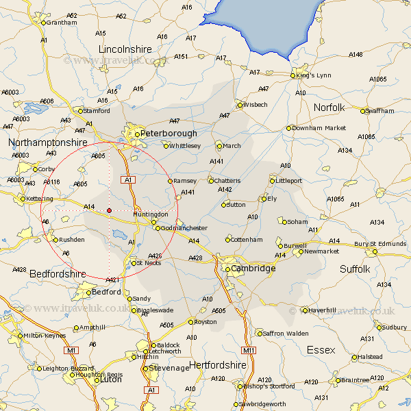 Leighton Cambridgeshire Map