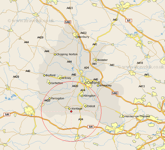 Lockinge Oxfordshire Map