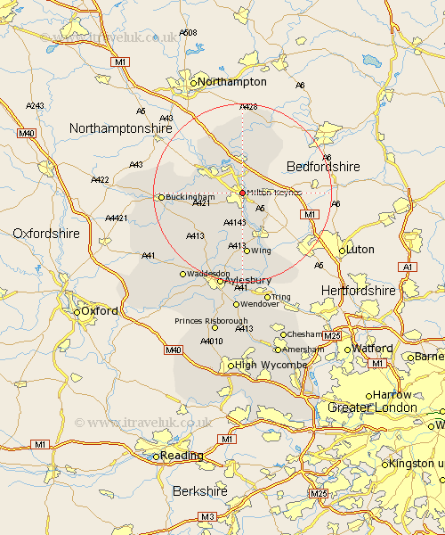 Milton Keynes Buckinghamshire Map