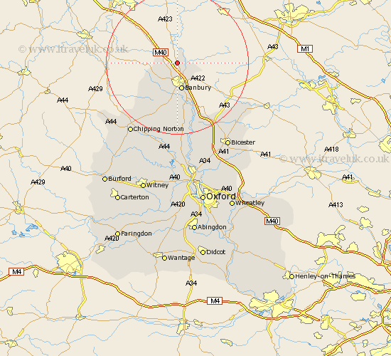Mollington Oxfordshire Map