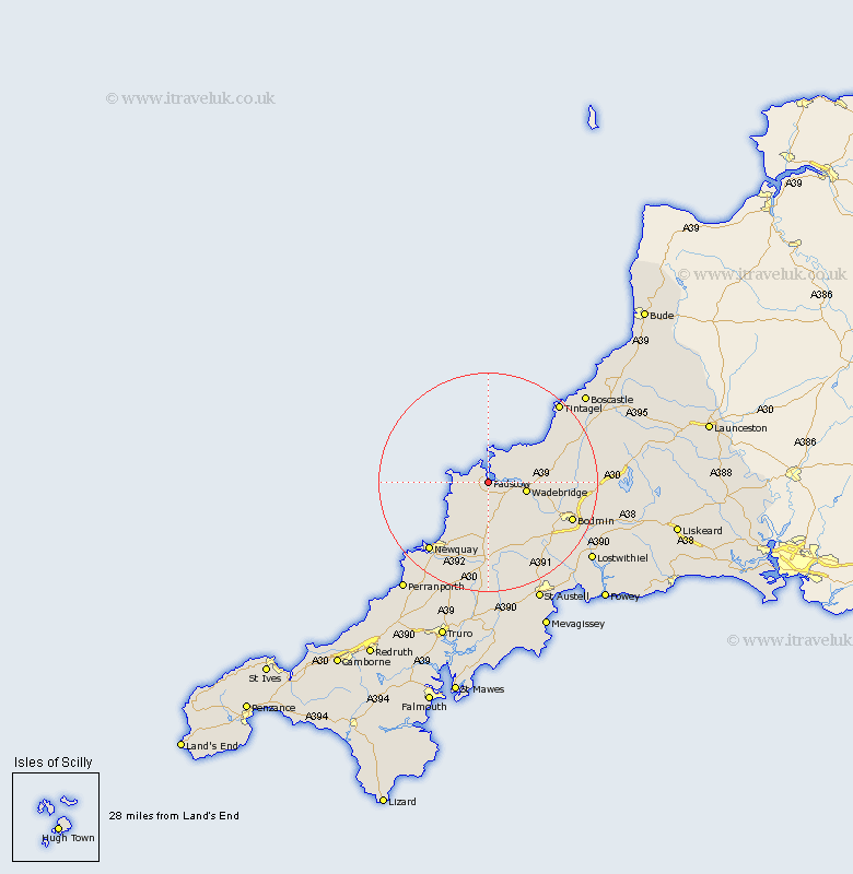 Padstow Cornwall Map