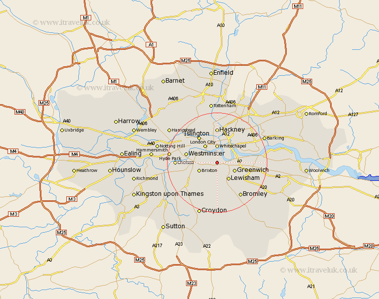 Peckham Greater London Map