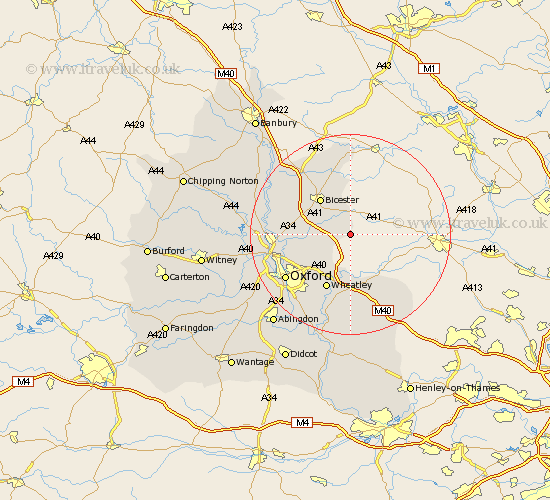 Piddington Oxfordshire Map