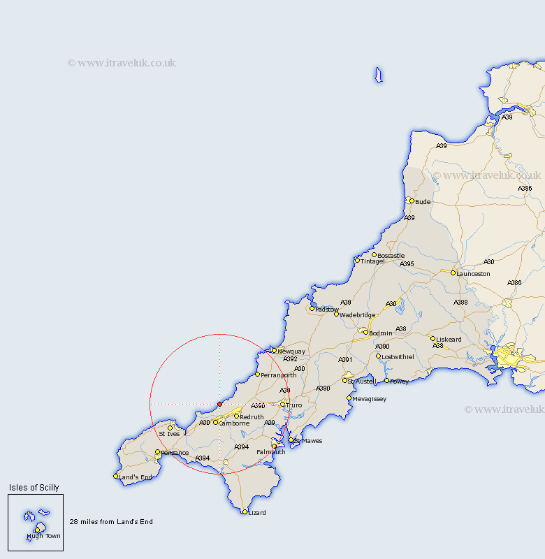 Portreath Cornwall Map