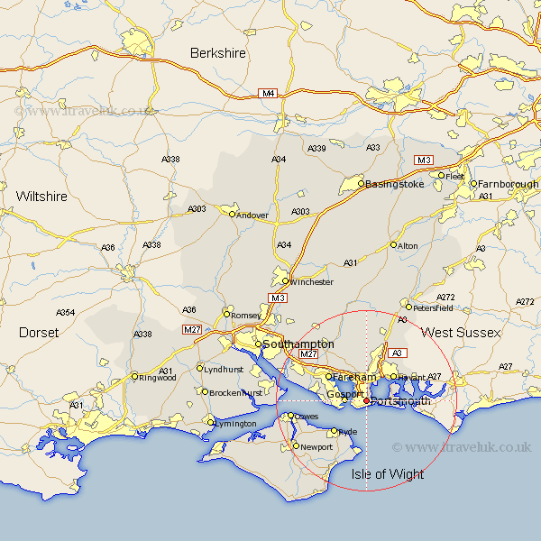 Portsmouth Hampshire Map