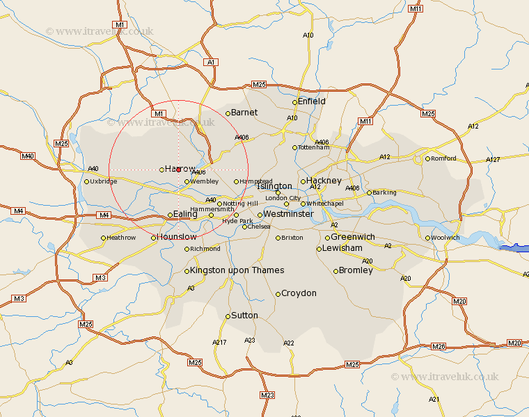 Preston Greater London Map