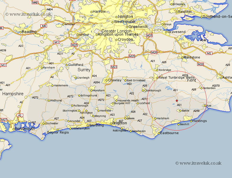 Robertsbridge Sussex Map