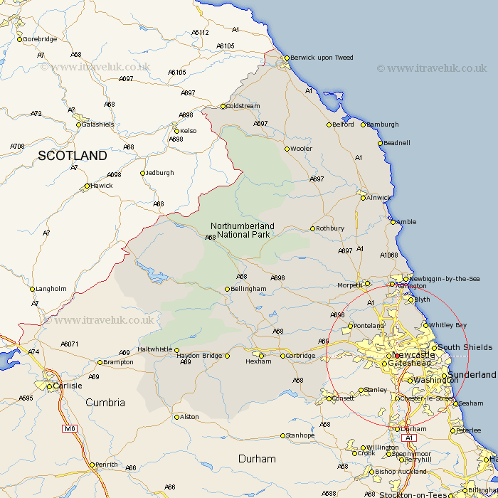 Saint Peters Northumberland Map