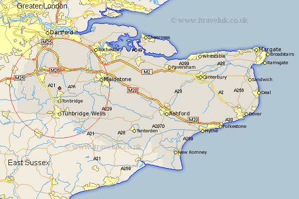 Shipborne Kent Map