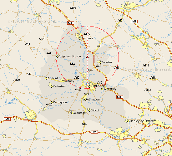 Upper Heyford Oxfordshire Map