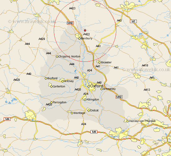 Wardington Oxfordshire Map