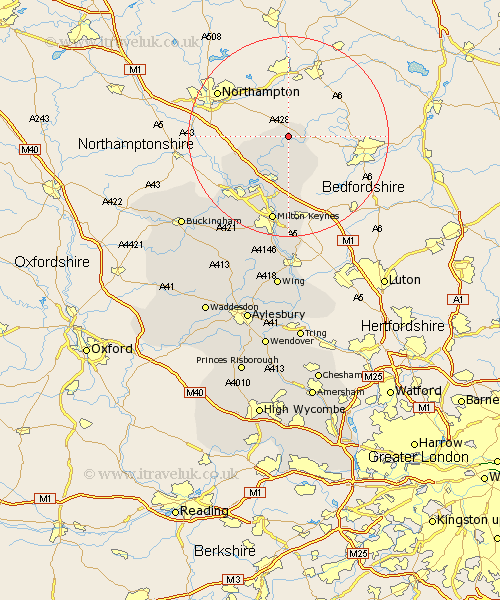 Warrington Buckinghamshire Map